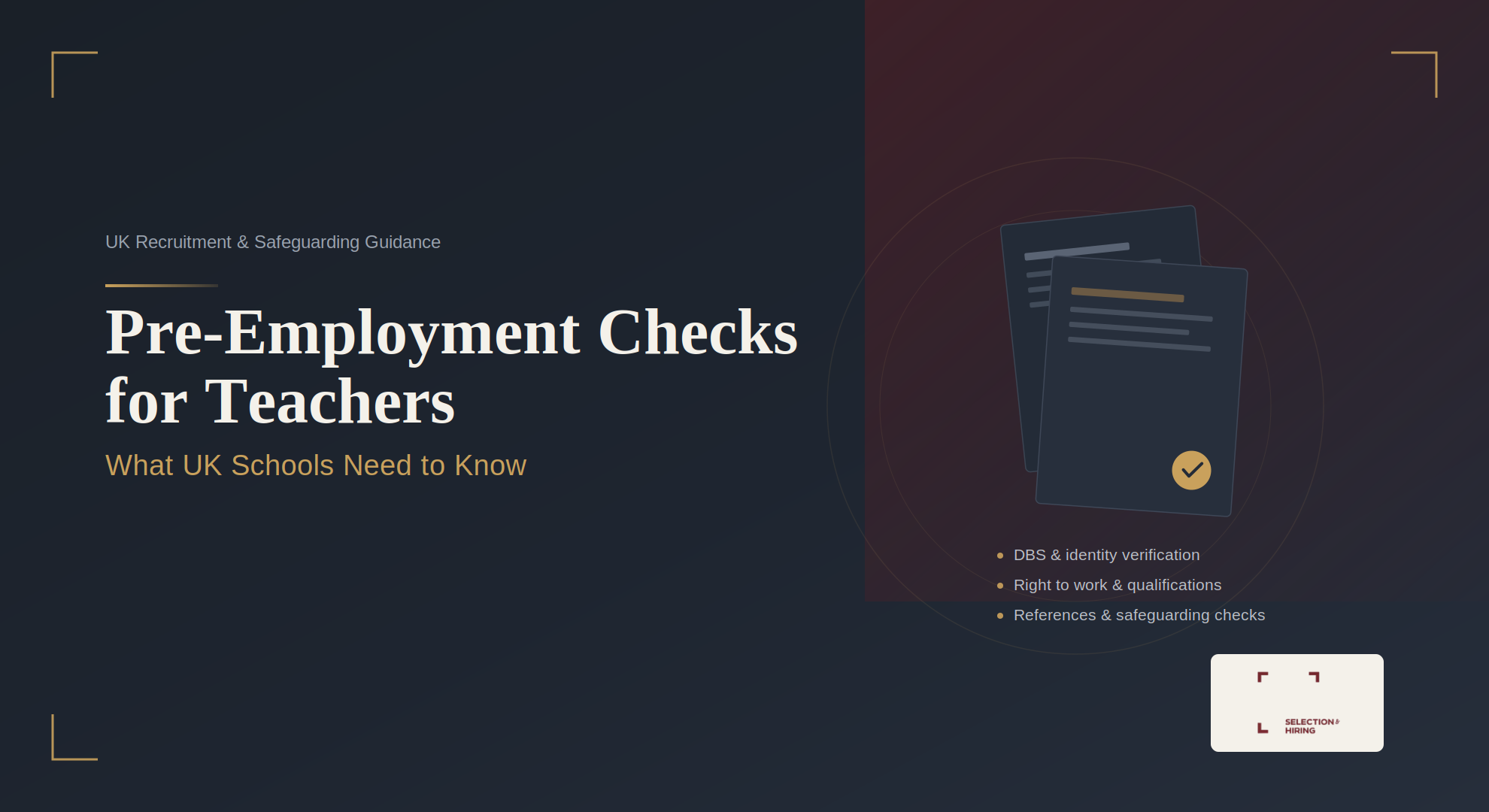 Pre-Employment Checks for Teachers